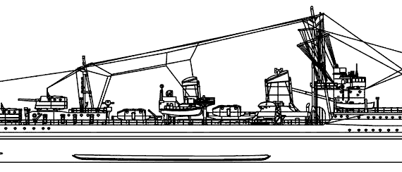 Корабль IJN Kagero [Destroyer] - чертежи, габариты, рисунки